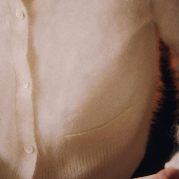 J Crew Brushed Cashmere Fitted Cardigan Sweater Size S Warm Ivory THIS SEASON - Picture 3 of 8